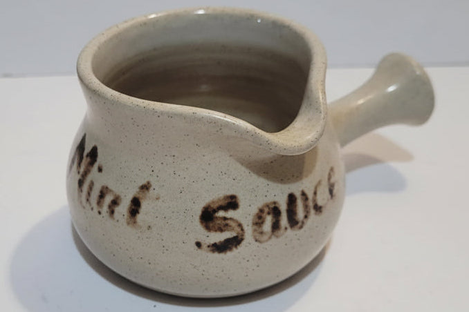 abaty pottery mint sauce jug
