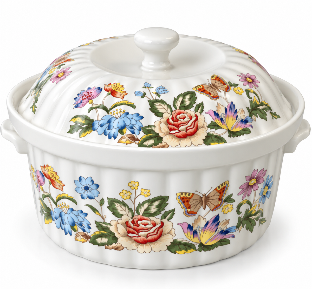Aynsley Cottage Garden HyStyle 9" Lidded Casserole Tureen – Made in England