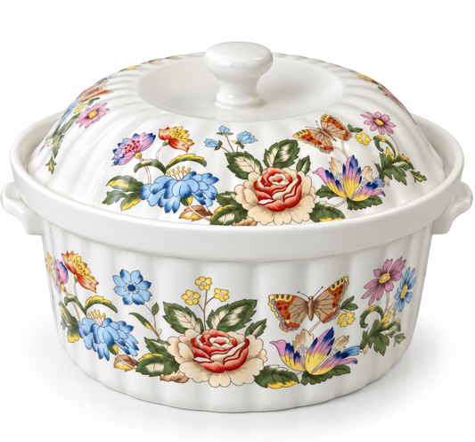 Aynsley Cottage Garden HyStyle 9" Lidded Casserole Tureen – Made in England