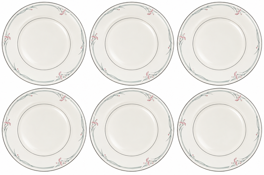 Set of 6 Royal Doulton Carnation H5084 8" Dessert Plates