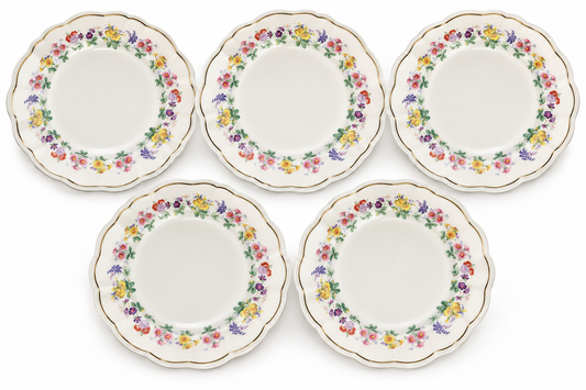 Set of 5 Vintage Royal Doulton Dovedale D6274 10" Dinner Plates