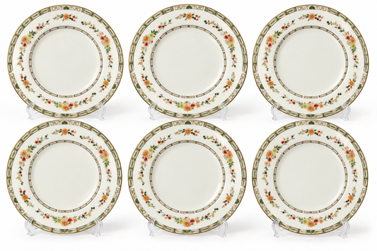 Set of 6 Royal Doulton Mosaic Garden 8" Salad & Dessert Plates