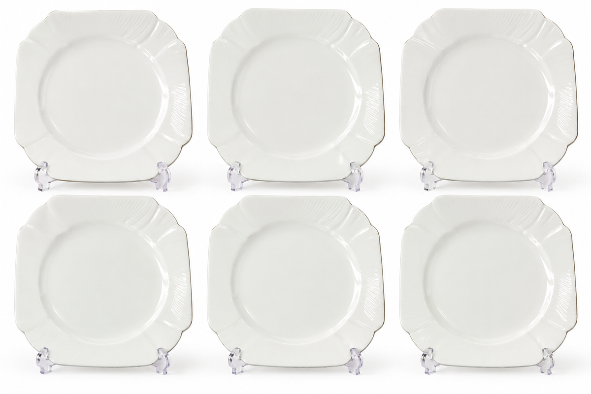 Set of 6 Shelley Dainty Queen Anne 6.5" Bone China Side Plates