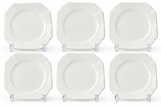 Set of 6 Shelley Dainty Queen Anne 6.5" Bone China Side Plates