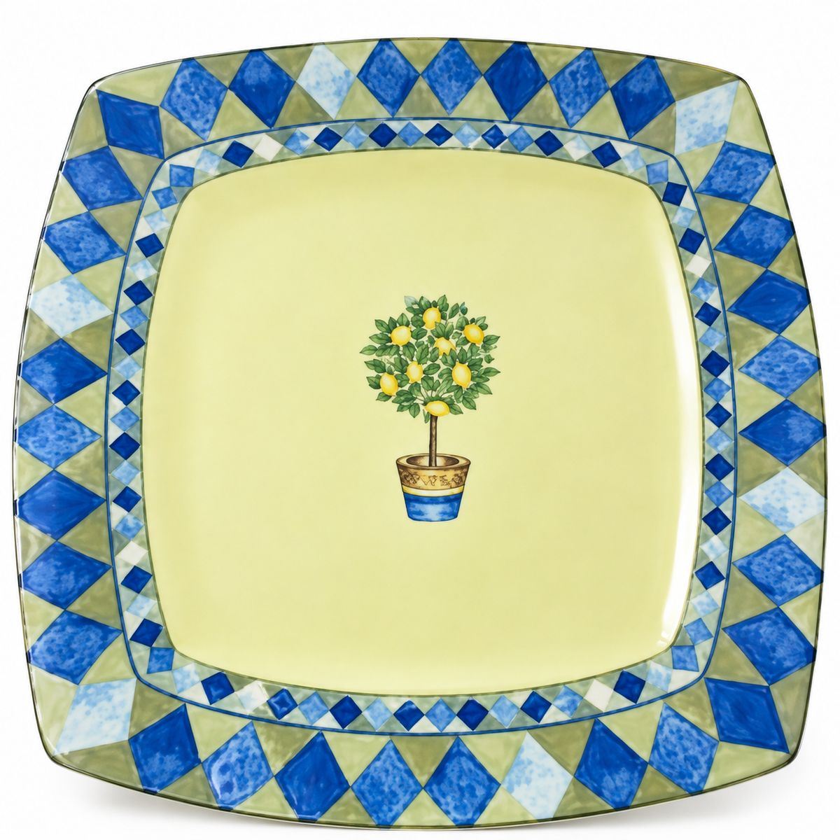 Royal Doulton Carmina The Lemon Tree Square Serving Platter 11.5" – Factory Second