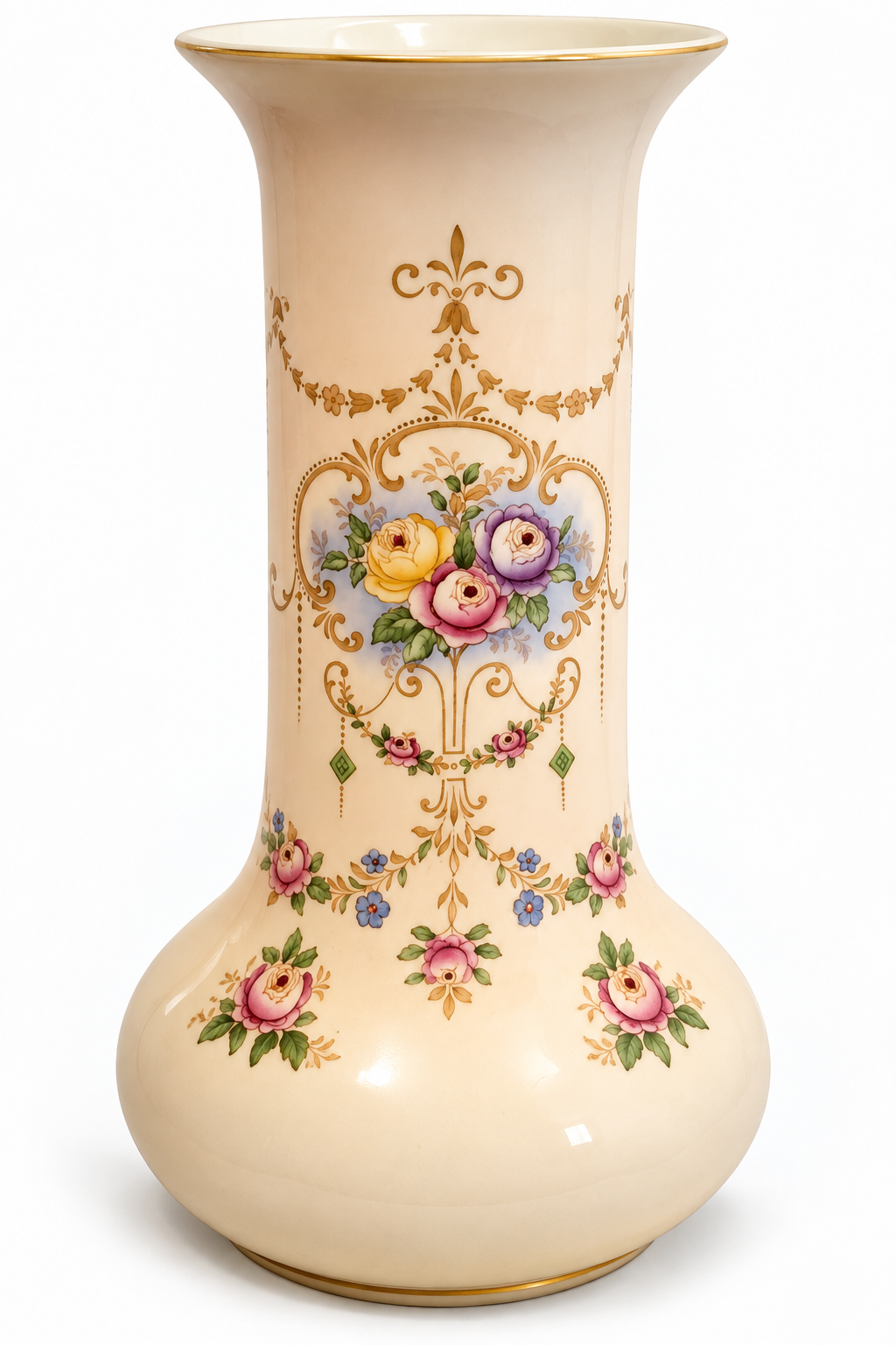 Antique Crown Ducal Blush Ware Rose Vase – Large 13" A.G. Richardson