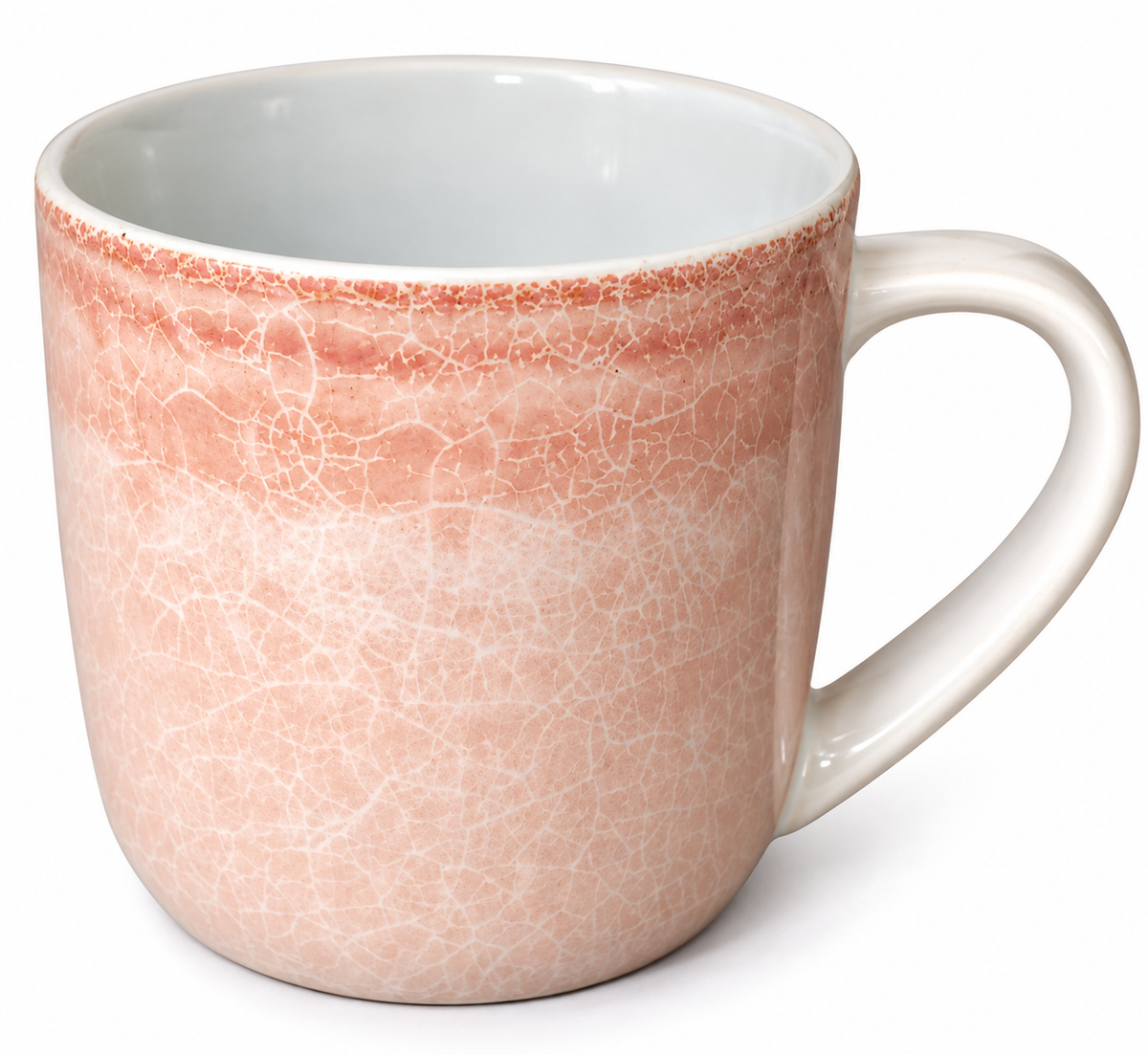 Portmeirion Studio Crackle Pink Mug – Pink & White Porcelain
