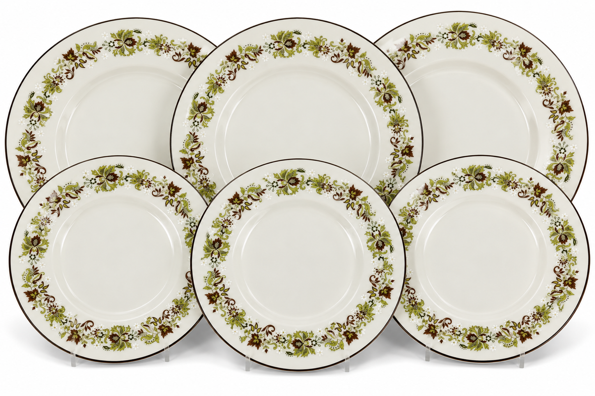 Vintage Royal Doulton Vanity Fair TC1043 6-Piece Plate Set – 1969–79