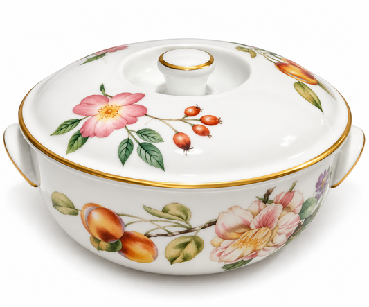 Vintage Royal Worcester Pershore Lidded Tureen – 8"