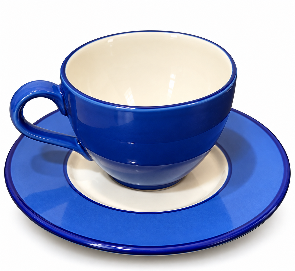Vintage Pagnossin Cobalt Blue Ironstone Cup & Saucer – Italy