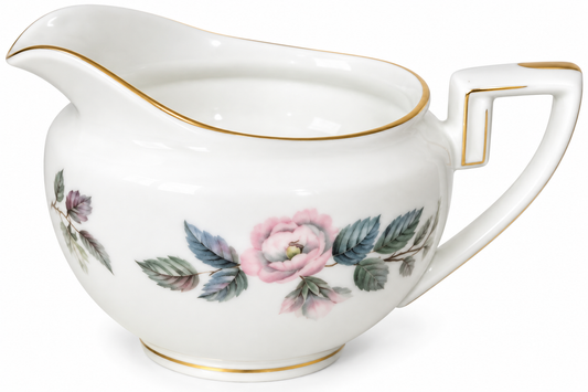 Royal Worcester June Garland Milk Jug / Creamer – ¼ Pint, Fine Bone China, England