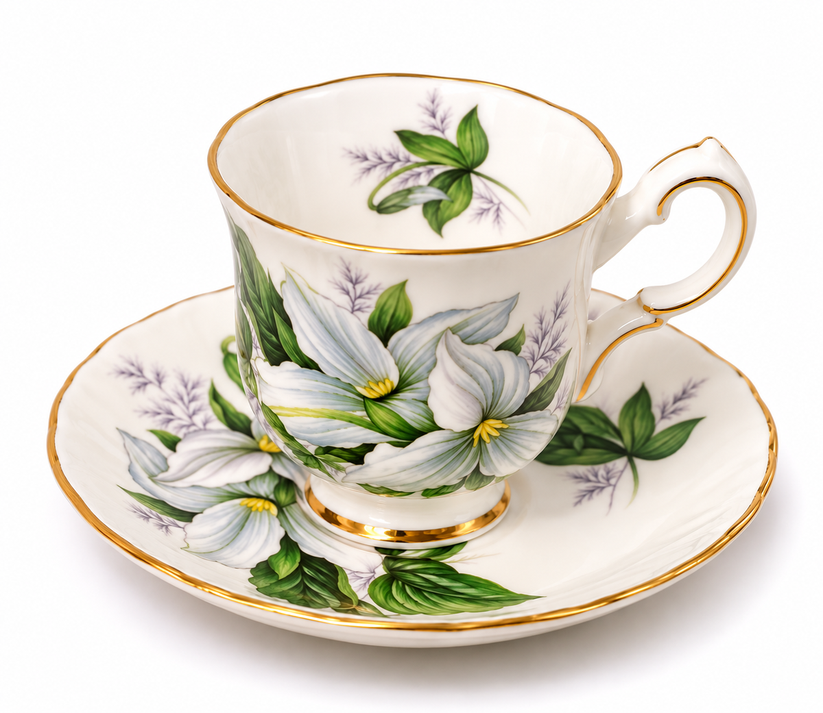 Paragon Trillium Demitasse Coffee Cup & Saucer – Canadian Provincial Flowers