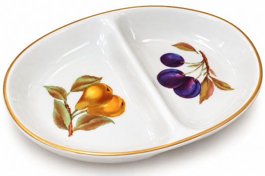 Royal Worcester Evesham Gold Divided Serving Dish – Made in England