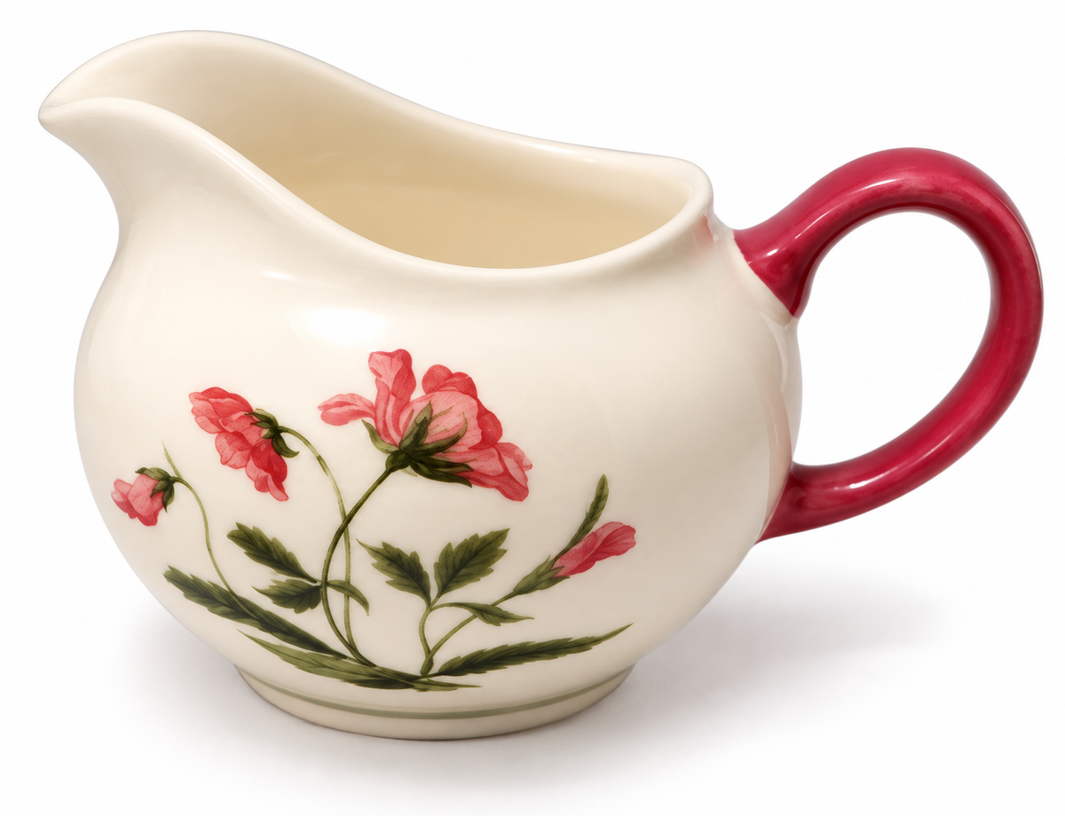 Wedgwood Mayfield Ruby Vintage Cream Jug, 1/4 Pint, Floral Milk Jug, England