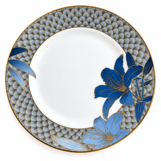 Royal Worcester Blue Lily T1904 Salad Plate 8¼ Inch