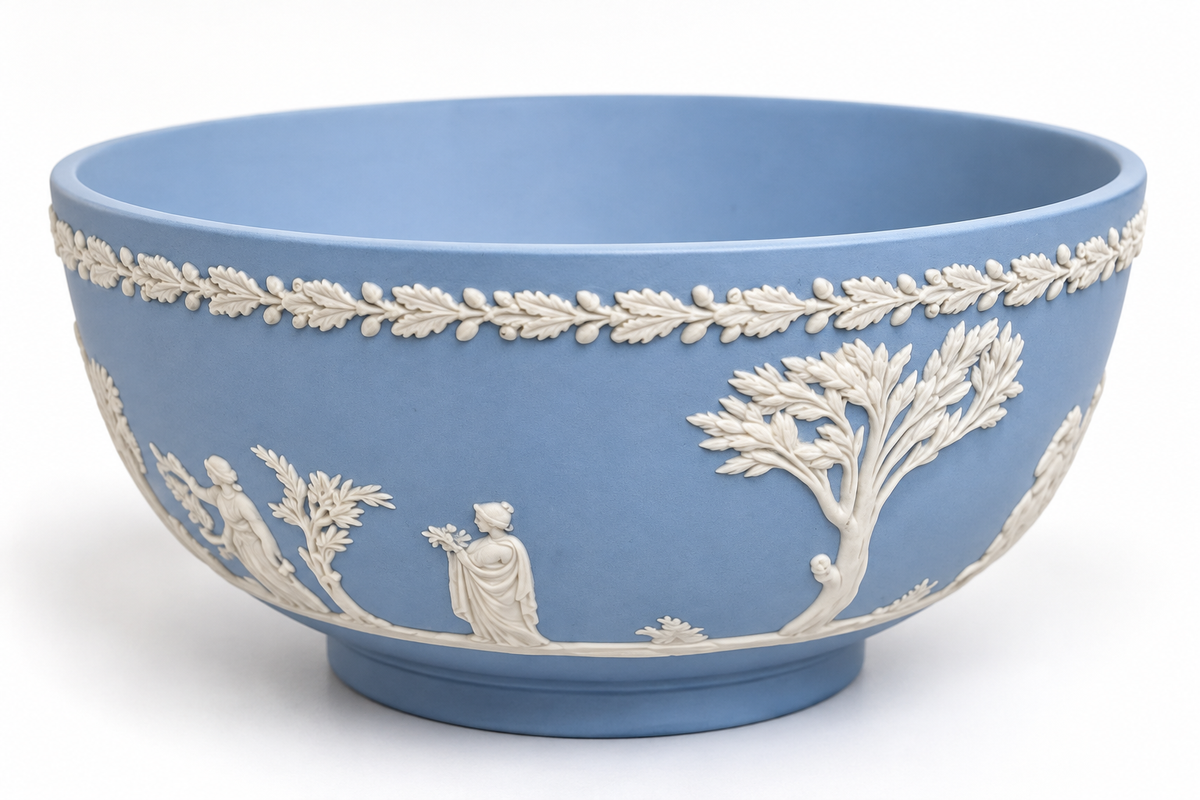 Wedgwood Pale Blue Jasperware Fruit Bowl – Lord Wedgwood Signature 1995