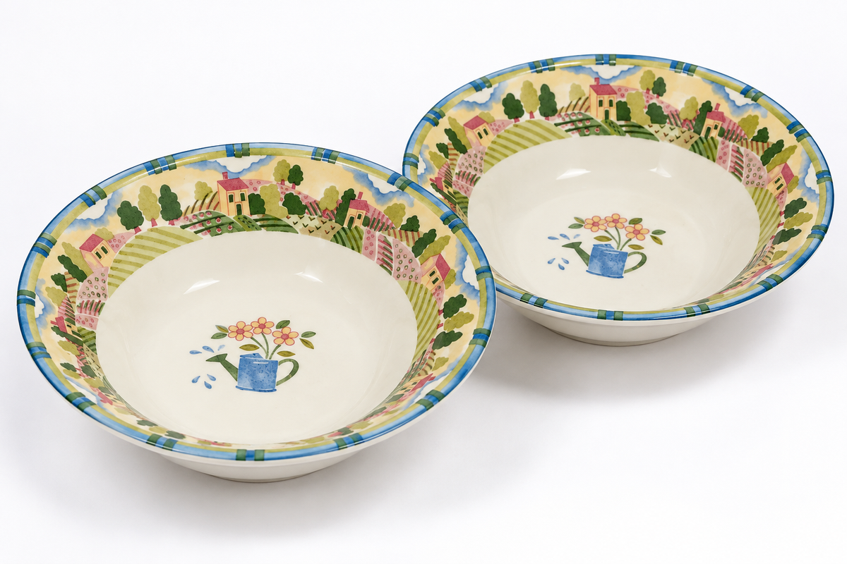 Johnson Brothers Meadow Brook Cereal Bowls – Set of 2 – 6¾" – England