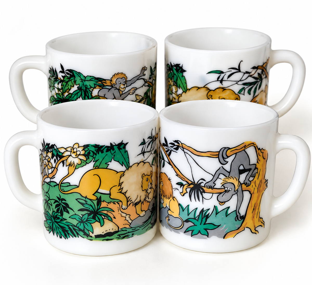 Arcopal Safari Jungle Vintage Mugs – Set of 4