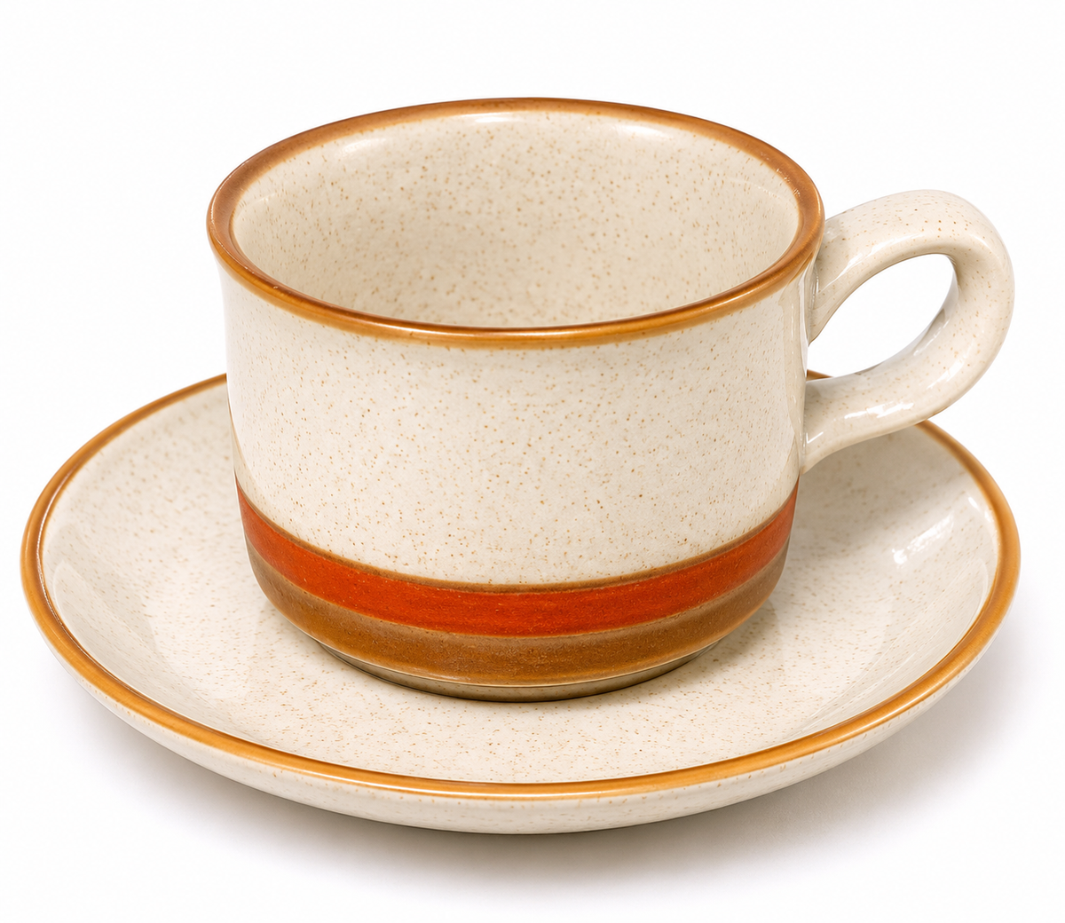 Denby Potters Wheel Rust Cup & Saucer – Vintage Replacement Stoneware
