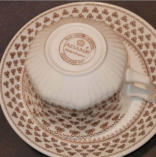 Vintage Adams Sharon Set of 4 Tea Cups & Saucers