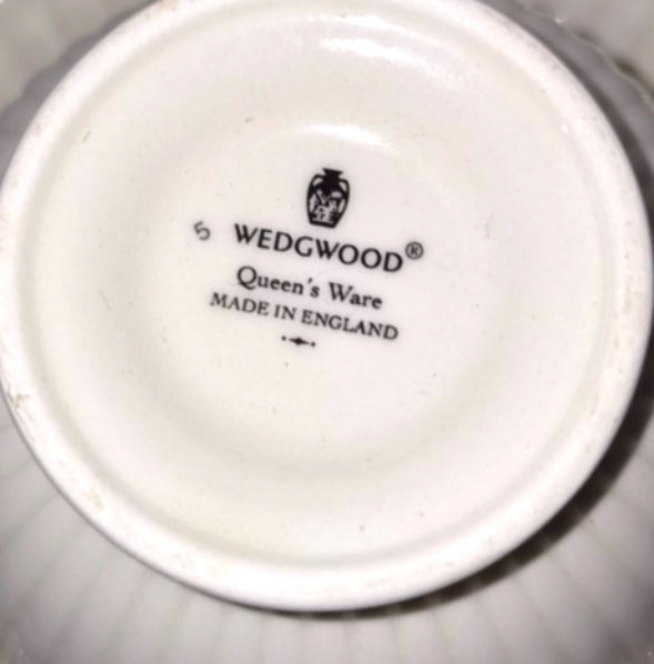 Wedgwood Queens Ware Carlton green floral tea cup and saucer