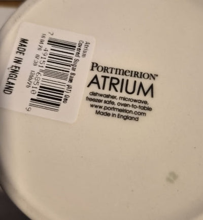 Portmeirion Atrium Covered Sugar Basin – Floral & Geometric Made in England