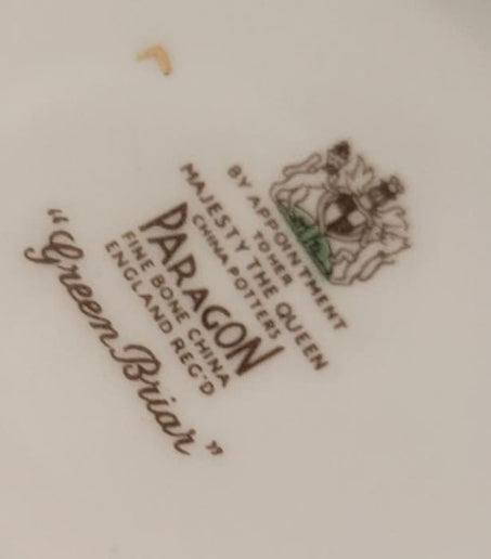 Reference screenshot of the Paragon Green Briar sugar bowl listing