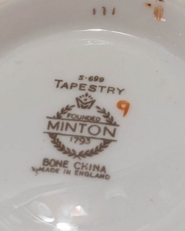 Minton Tapestry S699 open sugar bowl – additional photograph