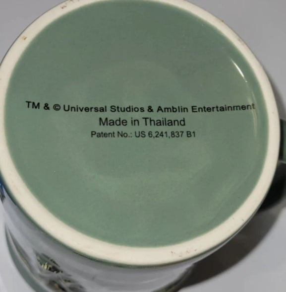 Jurassic Park T-Rex Green Relief Ceramic Mug Retro Film Collectable