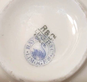 Vintage Raynaud & Co Limoges Wildflower Porcelain Tea Cup & Saucer – France