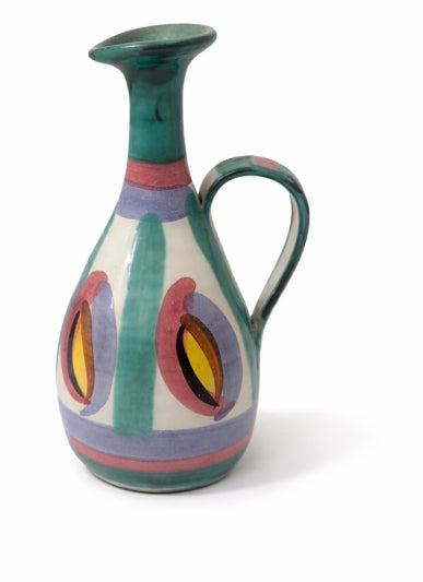 Tintagel Pottery Cornwall “Dragon’s Eye” Hand-Painted Jug Vase – 5"