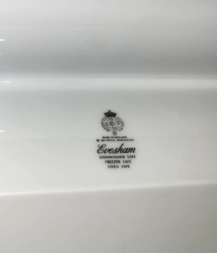Royal Worcester Evesham Gold Divided Serving Dish – Made in England