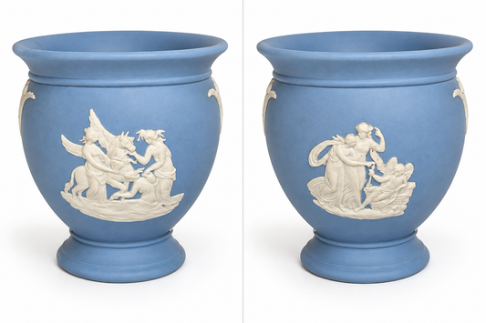 Vintage Wedgwood Blue Jasperware Classical Urn Vase – 4 Inch