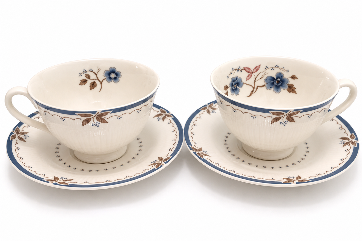 Royal Doulton Old Colony TC1005 Tea Cups & Saucers – Set of 2