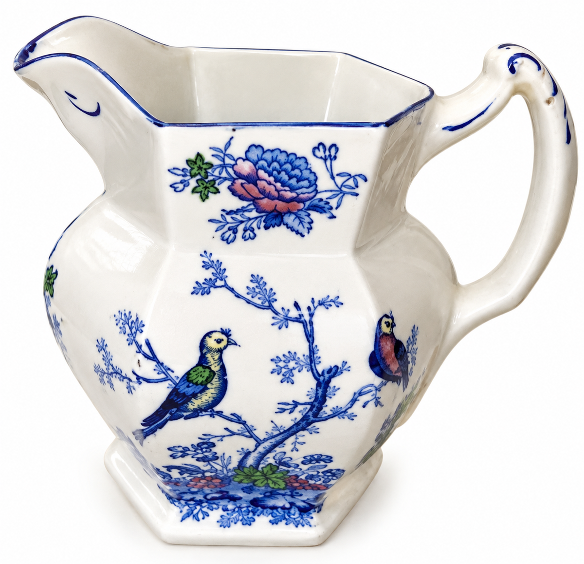Antique Wood & Sons Oriental Birds 1 Litre Water Jug c.1920s – 16.5cm