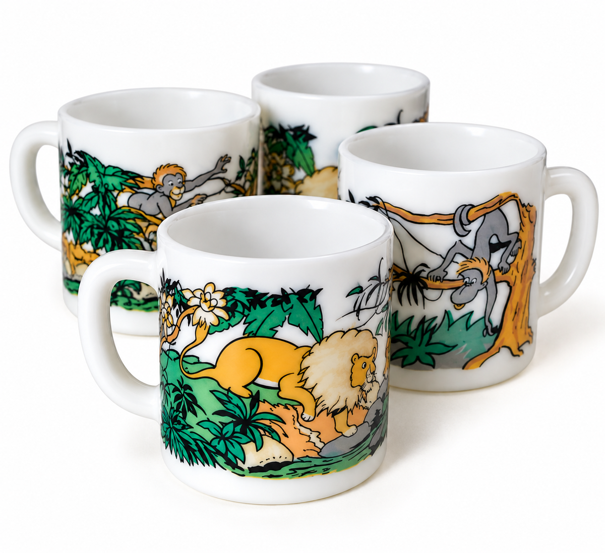 Arcopal Safari Jungle Vintage Mugs – Set of 4