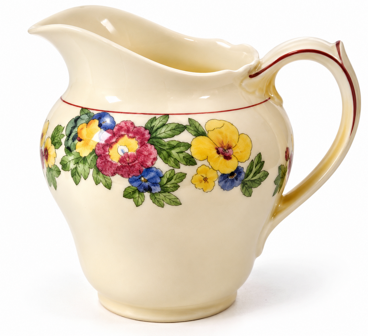 Vintage Royal Doulton Minden D5334 Floral 1 Pint Milk Water Jug 1930s England