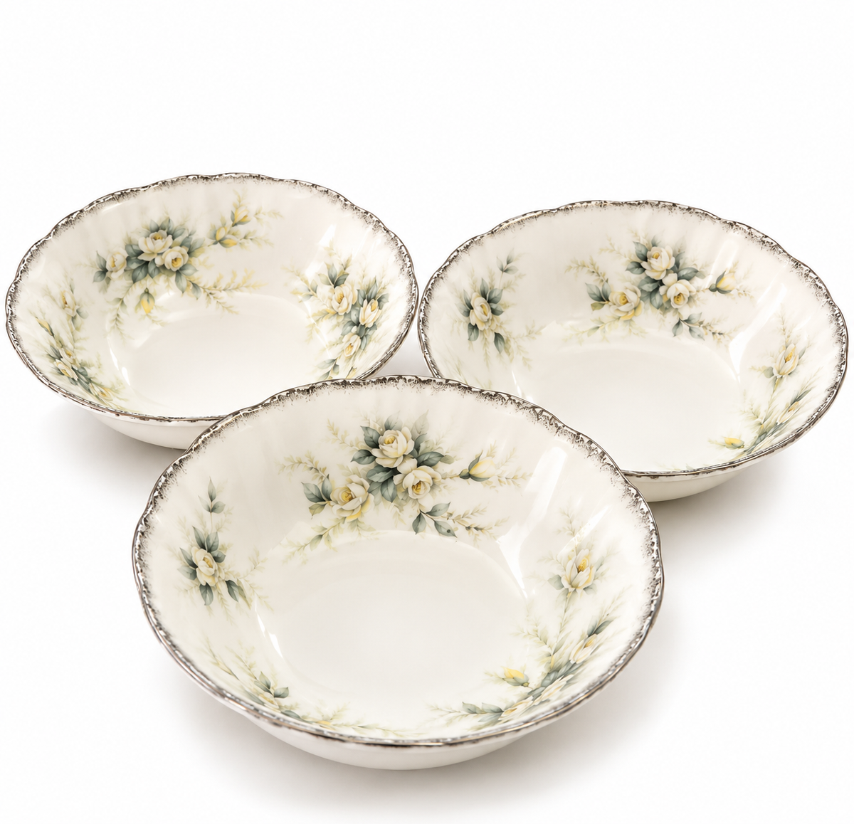 Set of 3 Paragon First Love 5.25" Fruit Dessert Bowls – Fine Bone China