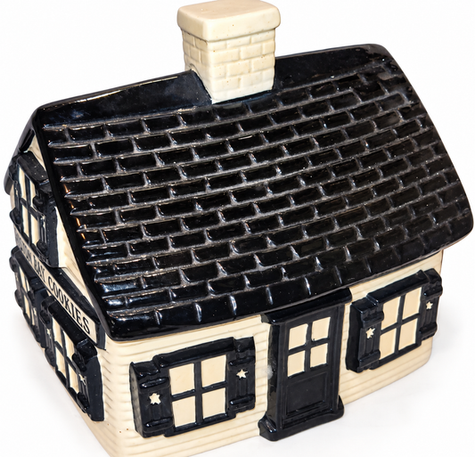 Vintage Boston Bay Cookies Cottage Ceramic Biscuit Jar