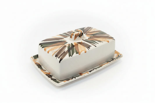 elan craft pottery butter dish