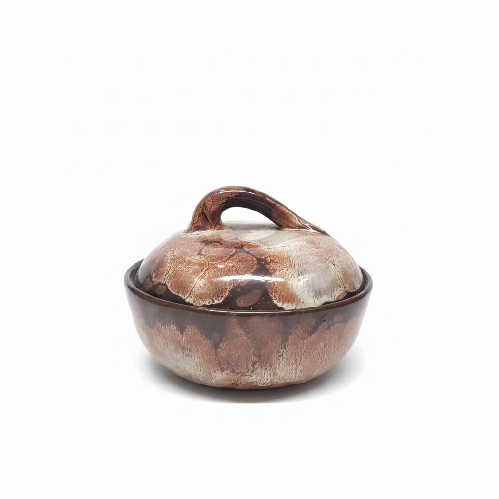 ewenny pottery lidded pot